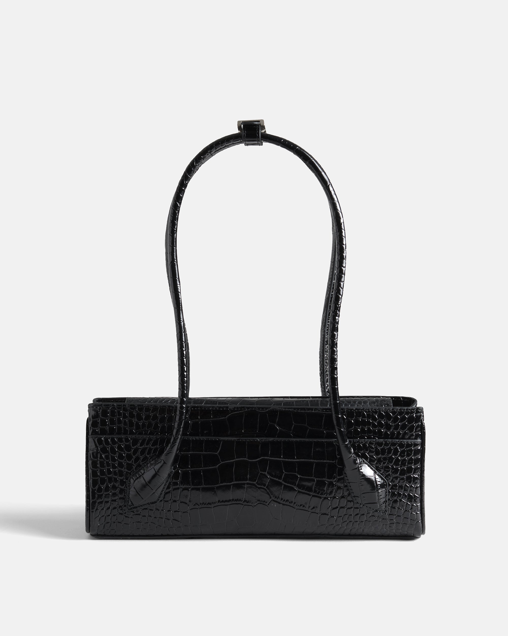 Isla - Black Croc-Embossed