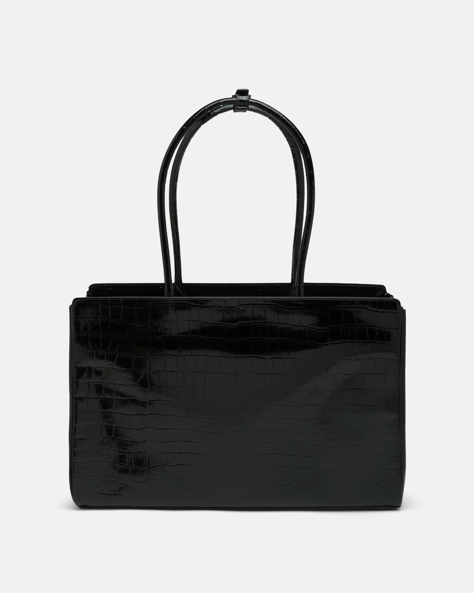 Gaia - Black Croc-Embossed