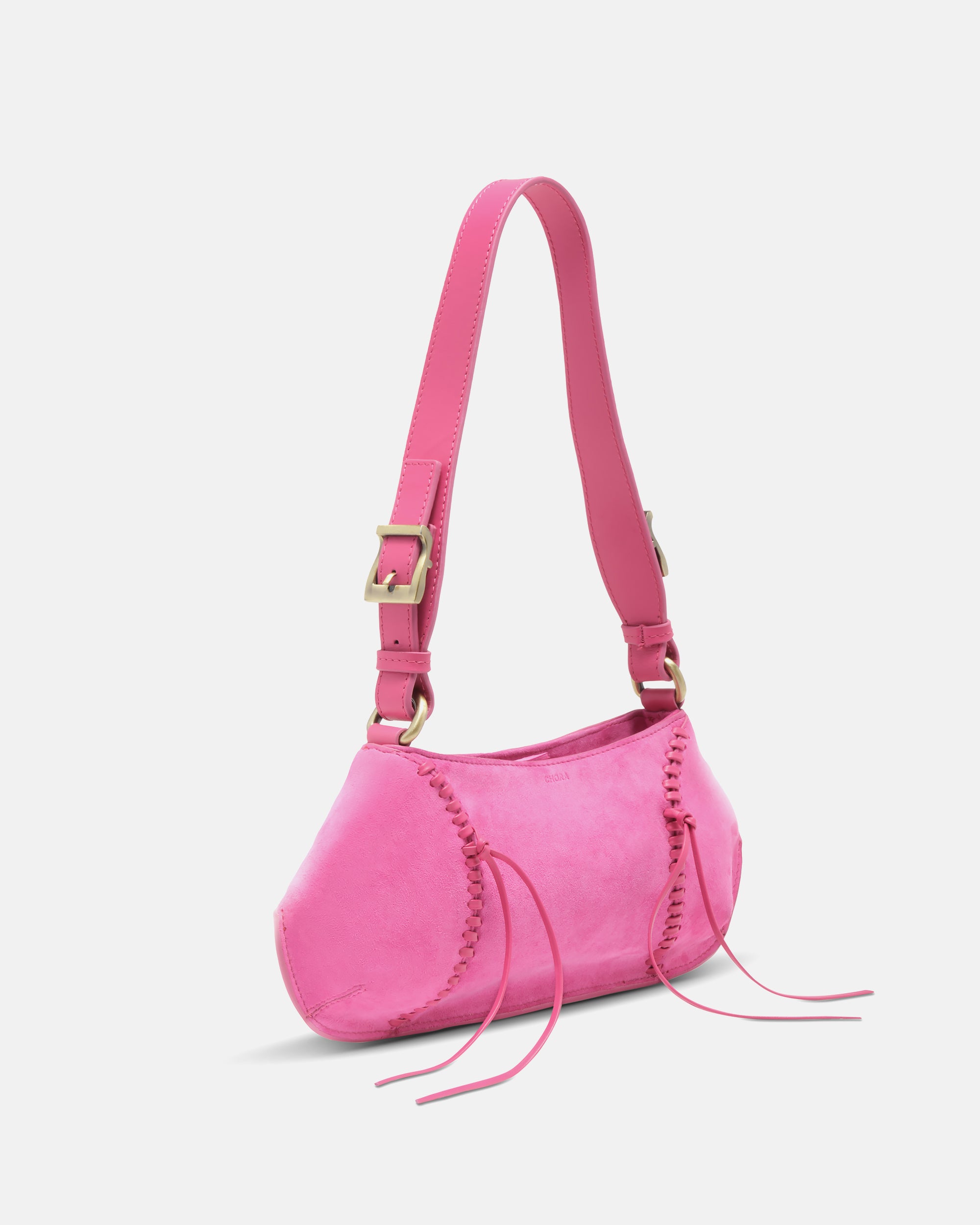 Moni Purse - Fuchsia Suede